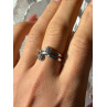 925 Sterling Silver White Topaz Ring Size 9
