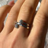 925 Sterling Silver White Topaz Ring Size 9