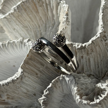 925 Sterling Silver White Topaz Ring Size 9