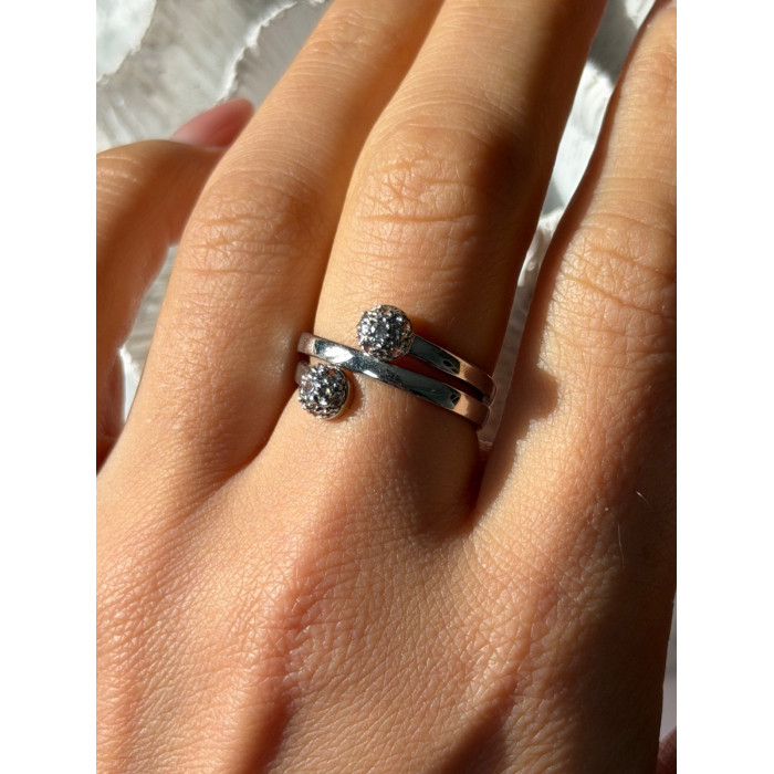 925 Sterling Silver White Topaz Ring Size 9