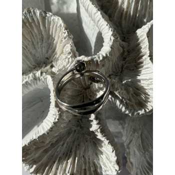 925 Sterling Silver White Topaz Ring Size 9