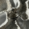 925 Sterling Silver White Topaz Ring Size 9