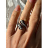 925 Sterling Silver Rose Gold Plated Cz Ring Size 7