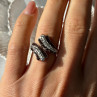 925 Sterling Silver Rose Gold Plated Cz Ring Size 7
