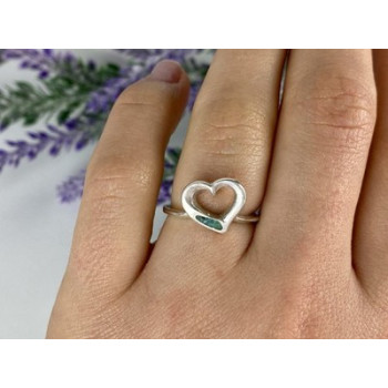 925 Sterling Silver Malachite insert 