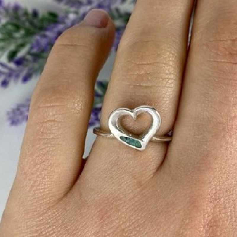 925 Sterling Silver Malachite Insert 