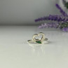 925 Sterling Silver Malachite Insert 
