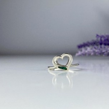 925 Sterling Silver Malachite Insert 