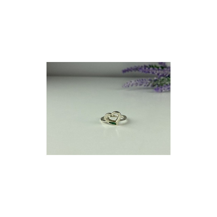 925 Sterling Silver Malachite insert 