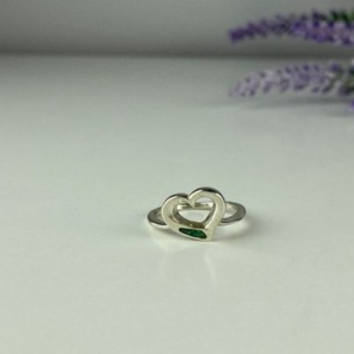 925 Sterling Silver Malachite Insert 