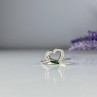 925 Sterling Silver Malachite Insert 