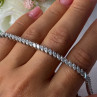 Elegant 925 Sterling Silver CZ Bracelet Length 7.5 Inch