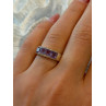 925 Sterling Silver Amethyst Ring Size 7