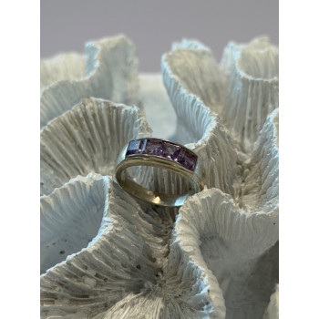 925 Sterling Silver Amethyst Ring Size 7