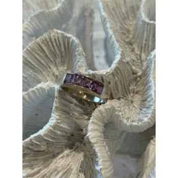 925 Sterling Silver Amethyst Ring Size 7