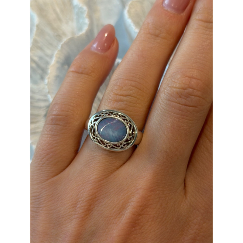 925 Sterling Silver Moonstone Ring Size 7