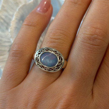 925 Sterling Silver Moonstone Ring Size 7