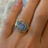 925 Sterling Silver Moonstone Ring Size 7