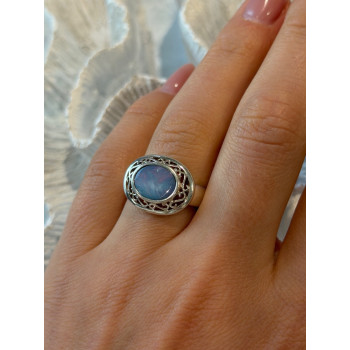 925 Sterling Silver Moonstone Ring Size 7