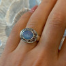 925 Sterling Silver Moonstone Ring Size 7