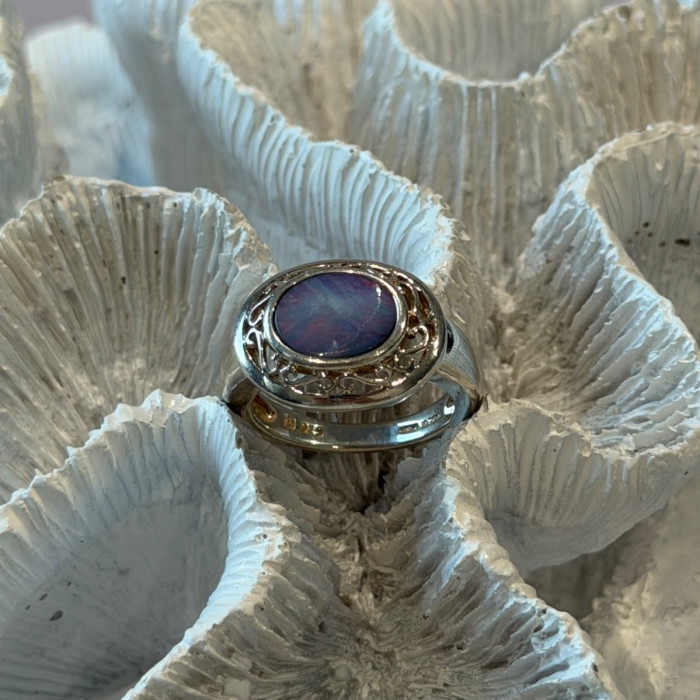 925 Sterling Silver Moonstone Ring Size 7