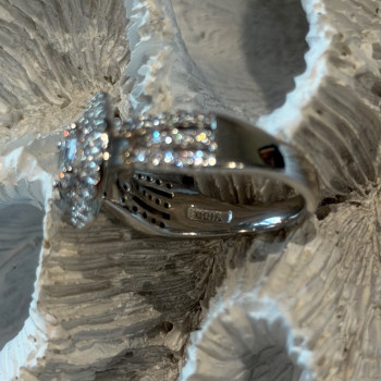 Beautiful 925 Sterling Silver Cz Ring Size 6