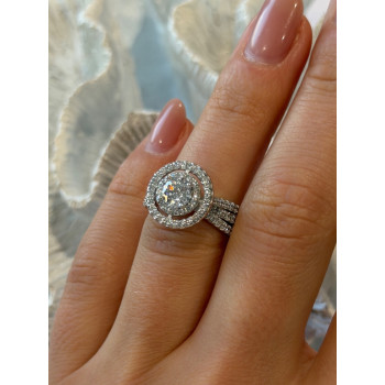 Beautiful 925 Sterling Silver Cz Ring Size 6