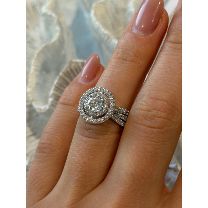 Beautiful 925 Sterling Silver Cz Ring Size 6