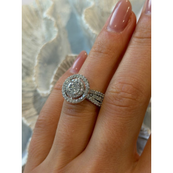 Beautiful 925 Sterling Silver Cz Ring Size 6