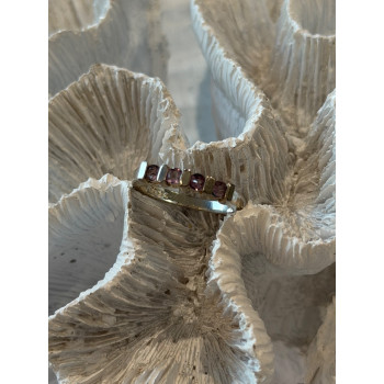 925 Sterling Silver Amethyst Ring Size 7