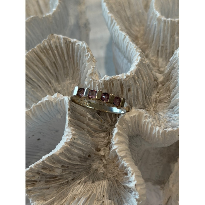 925 Sterling Silver Amethyst Ring Size 7