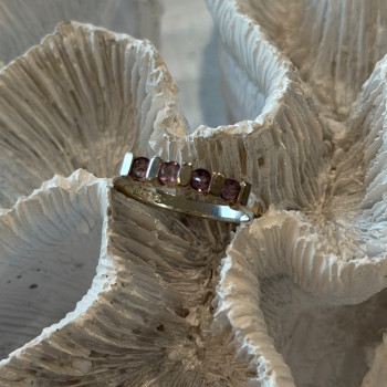 925 Sterling Silver Amethyst Ring Size 7