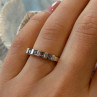 925 Sterling Silver Amethyst Ring Size 7