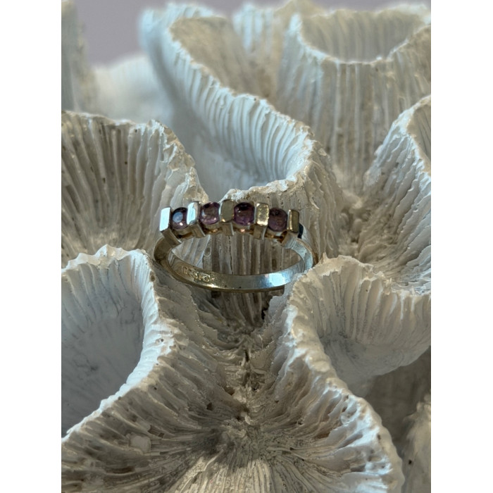 925 Sterling Silver Amethyst Ring Size 7