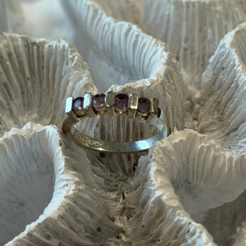 925 Sterling Silver Amethyst Ring Size 7
