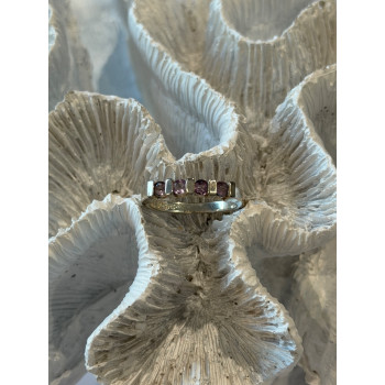 925 Sterling Silver Amethyst Ring Size 7