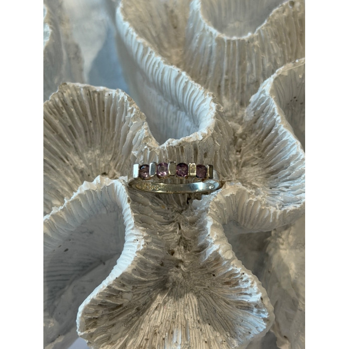 925 Sterling Silver Amethyst Ring Size 7