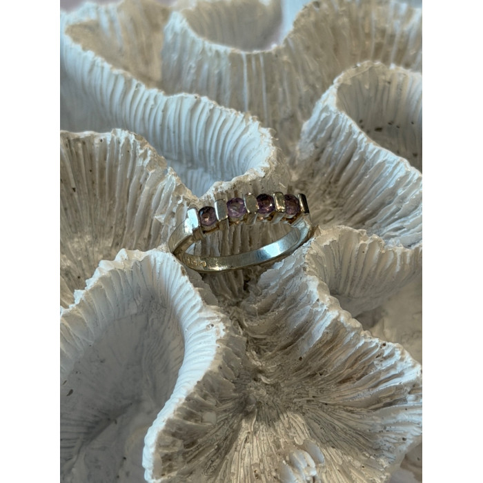 925 Sterling Silver Amethyst Ring Size 7