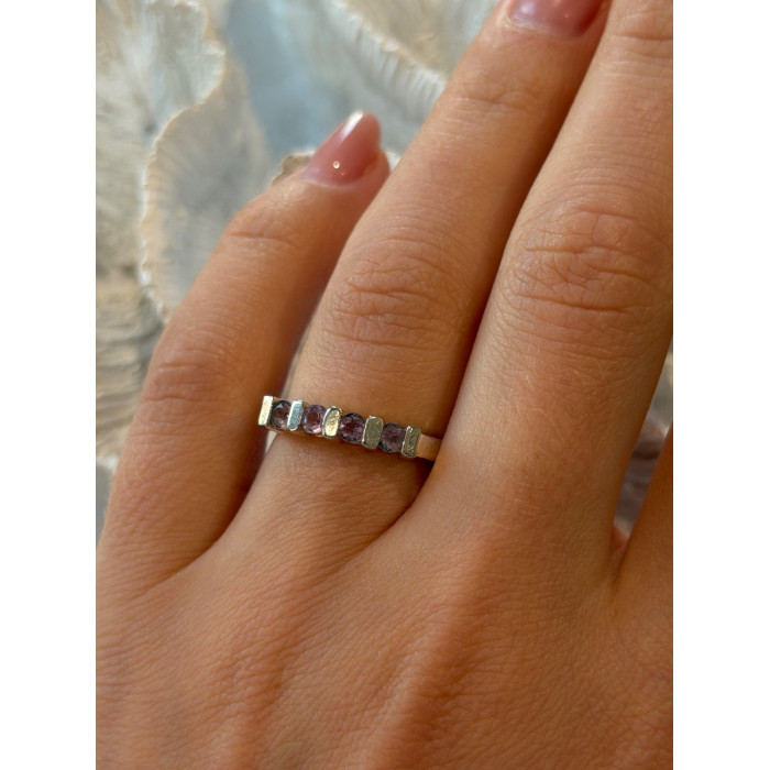 925 Sterling Silver Amethyst Ring Size 7