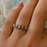 925 Sterling Silver Amethyst Ring Size 7