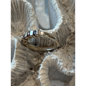 925 Sterling Silver Amethyst Ring Size 7