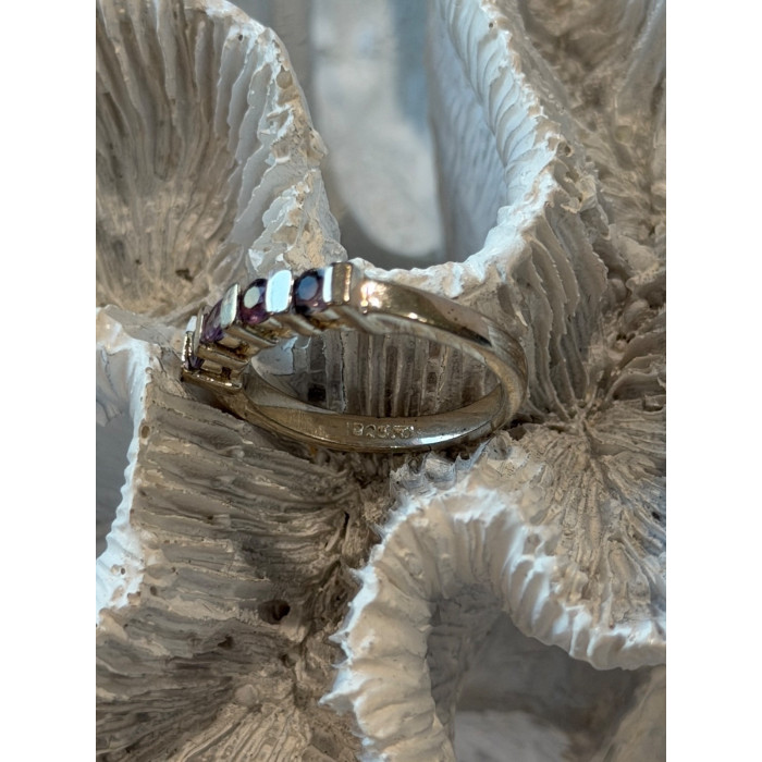 925 Sterling Silver Amethyst Ring Size 7