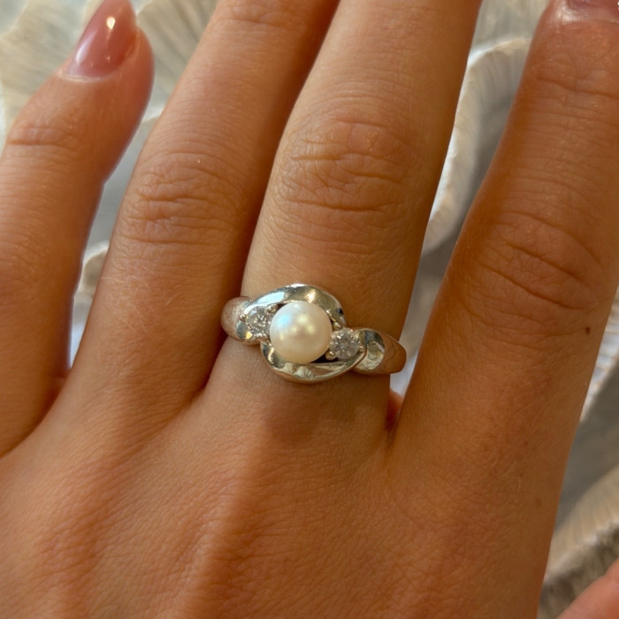 Vintage 925 Sterling Silver Cat Ring Size 7