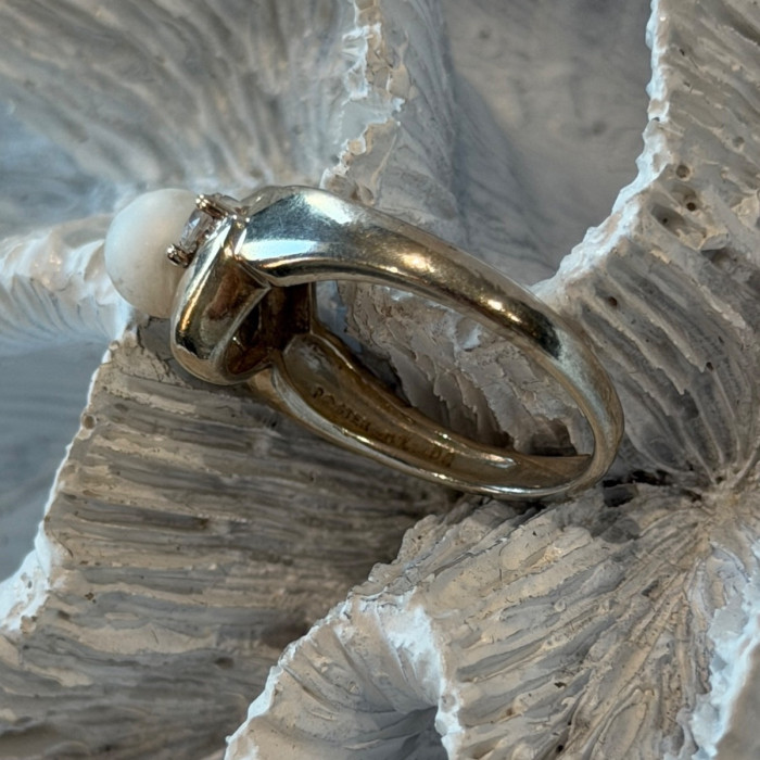 Vintage 925 Sterling Silver Cat Ring Size 7