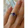 Beautiful 925 Sterling Silver Amethyst Ring Size 6
