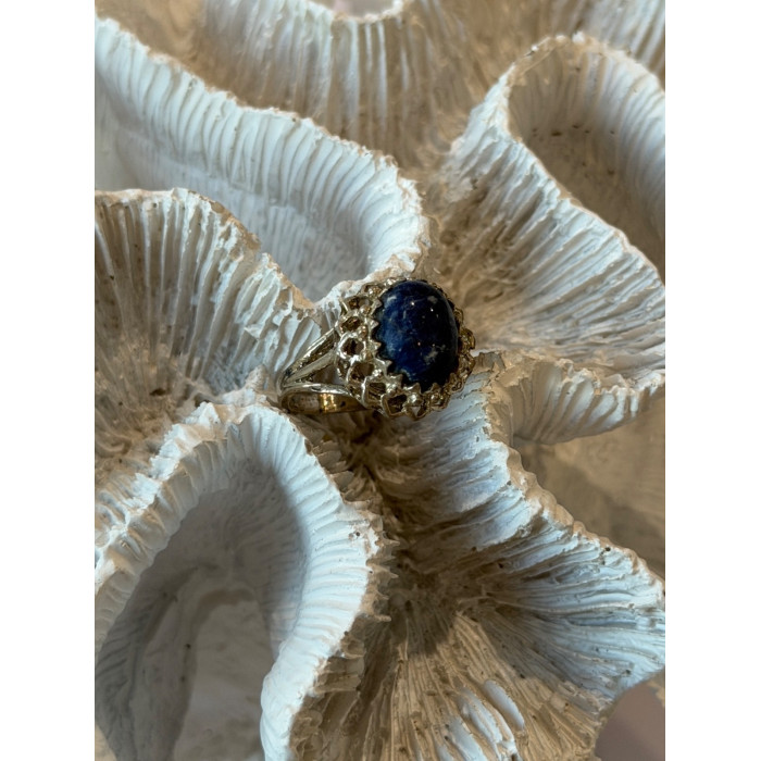 Vintage 925 Sterling Silver Sodalite Ring Size 5.5