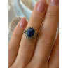 Vintage 925 Sterling Silver Sodalite Ring Size 5.5