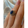 Vintage 925 Sterling Silver Sodalite Ring Size 5.5