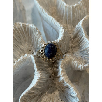 Vintage 925 Sterling Silver Sodalite Ring Size 5.5