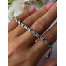 Classy 925 Sterling Silver Diamonds Bracelet Length 6.5 Inch